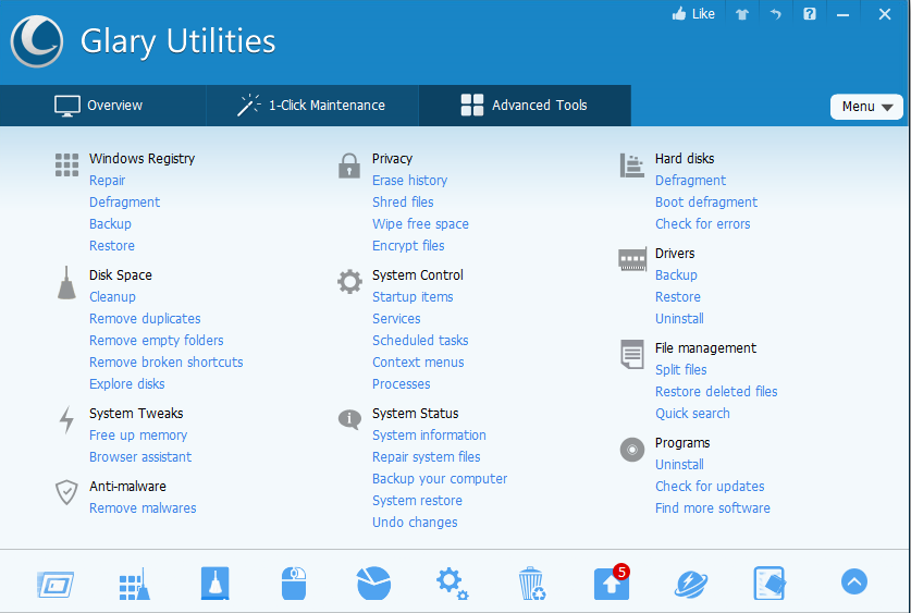 glary utilities 5 free download windows 10
