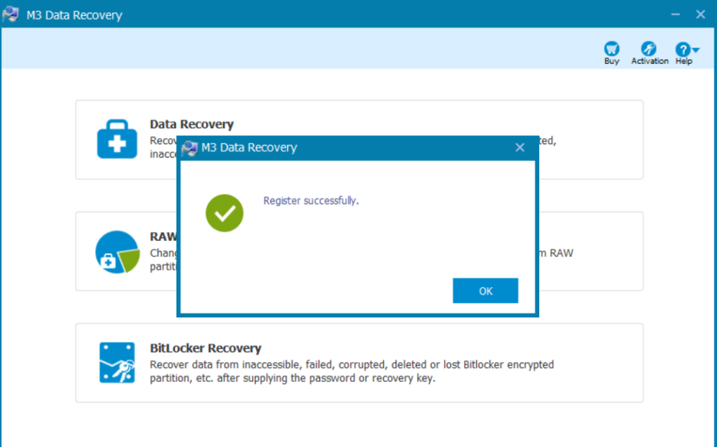 M3 Raw Drive Recovery Activation Key